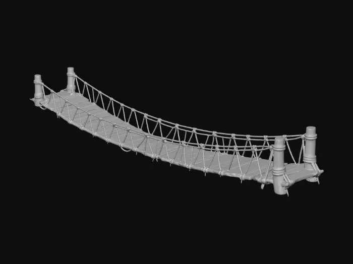 3D model for Rope Bridge at Dusk