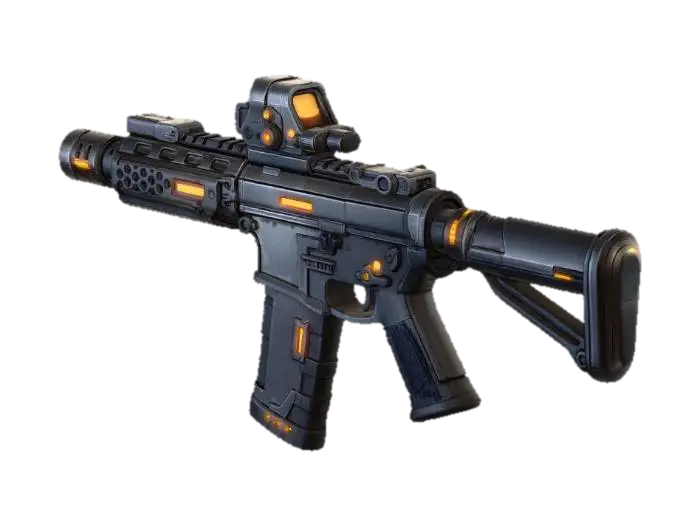 Emberstrike Assault Rifle - Striker 3D model, vytvořený pomocí AI