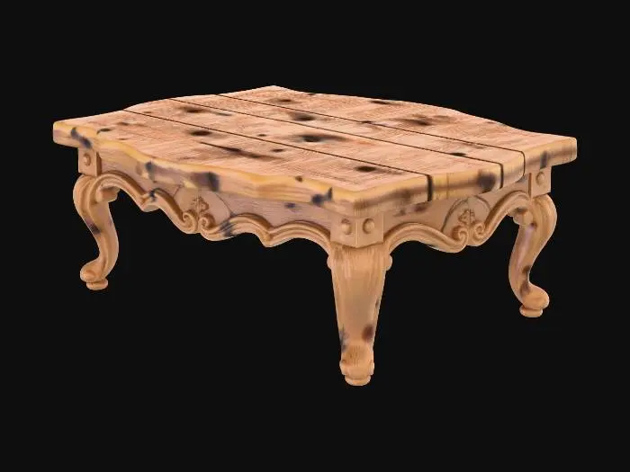 3D model for Can you do me an old wooden coffee table?