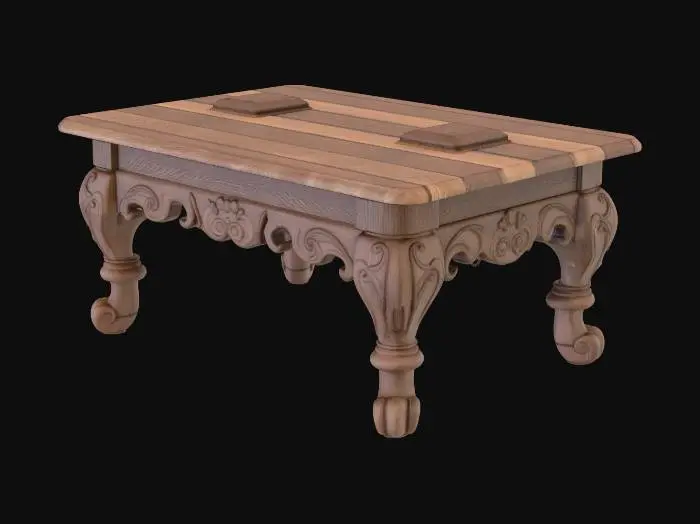 3D model for Can you do me an old wooden coffee table?
