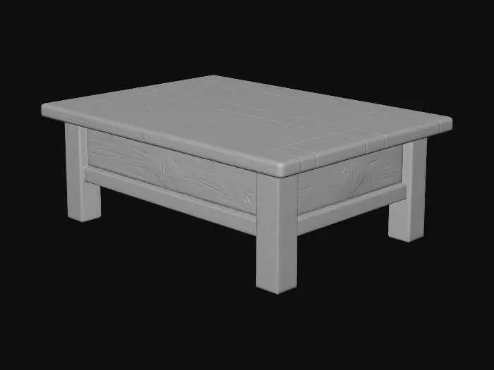 3D model for Can you do me an old wooden coffee table?