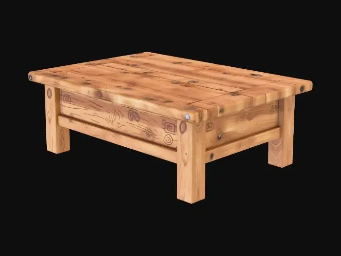 3D model for Can you do me an old wooden coffee table?