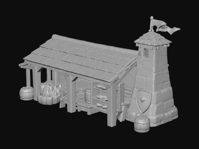 3D model for Medieval Workshop