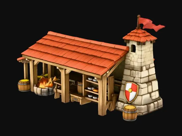 3D model for Medieval Workshop