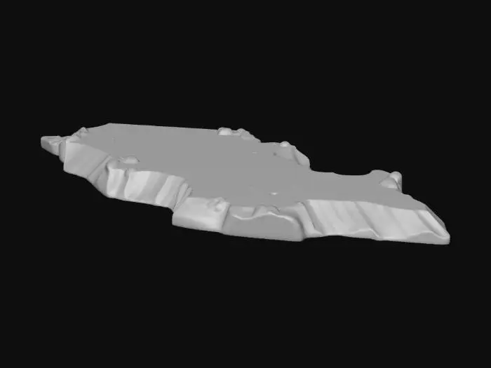 3D model for Scratched Steel Fragment