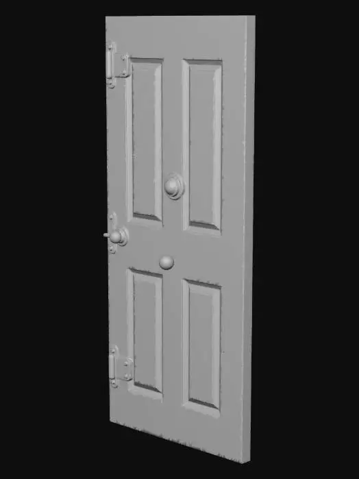 3D model for can you do me scruffed up apartment doors, but just the door, no frame around it. All I want is a door.