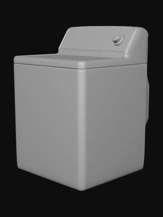 3D model for Old, rusty washing machine