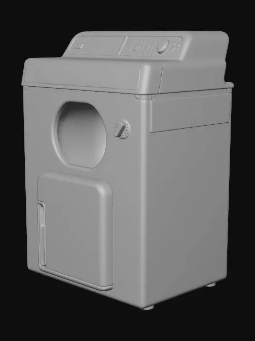 3D model for Old, rusty washing machine