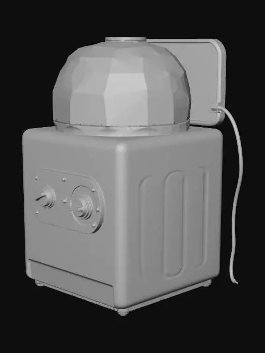 3D model for Old, rusty washing machine