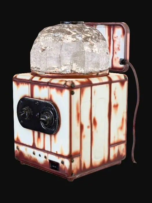 3D model for Old, rusty washing machine