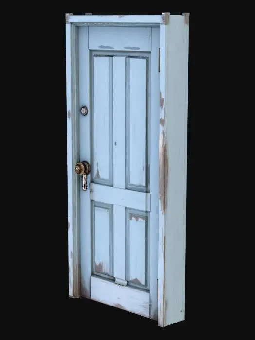 3D model for can you do me scruffed up apartment doors, but just the door, no frame around it. All I want is a door.