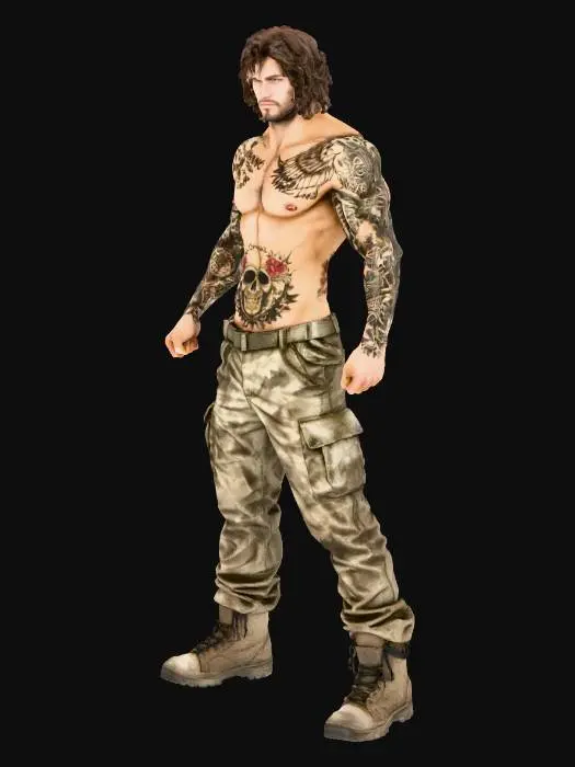 3D model for Warrior Stance