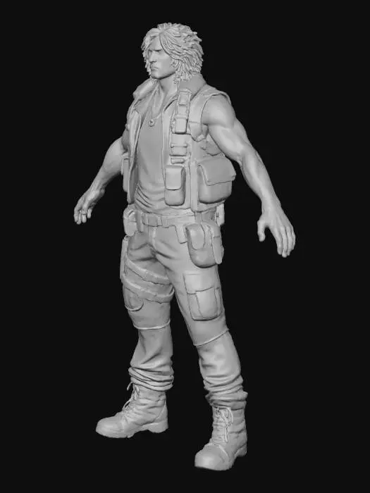 3D model for Warrior Stance