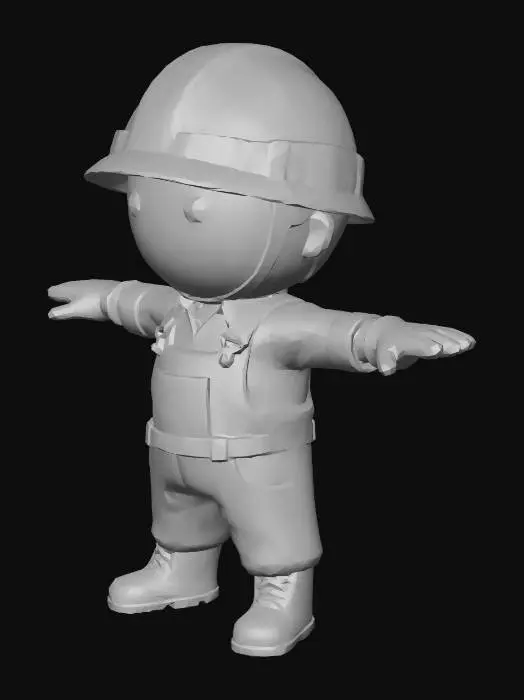 3D model for Friendly Construction Worker