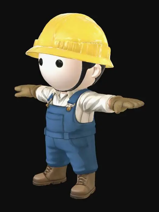 3D model for Friendly Construction Worker