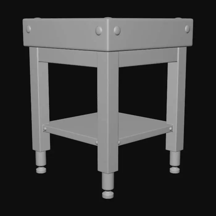 3D model for Wooden Butcher Block Table