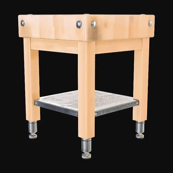 3D model for Wooden Butcher Block Table