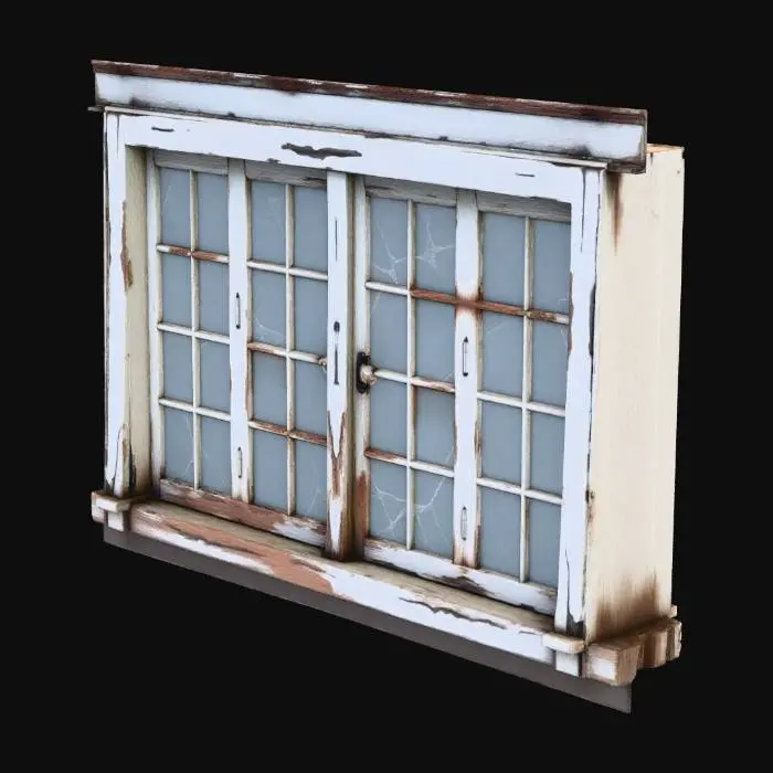 3D model for Creepy windows. Old, creepy windows.