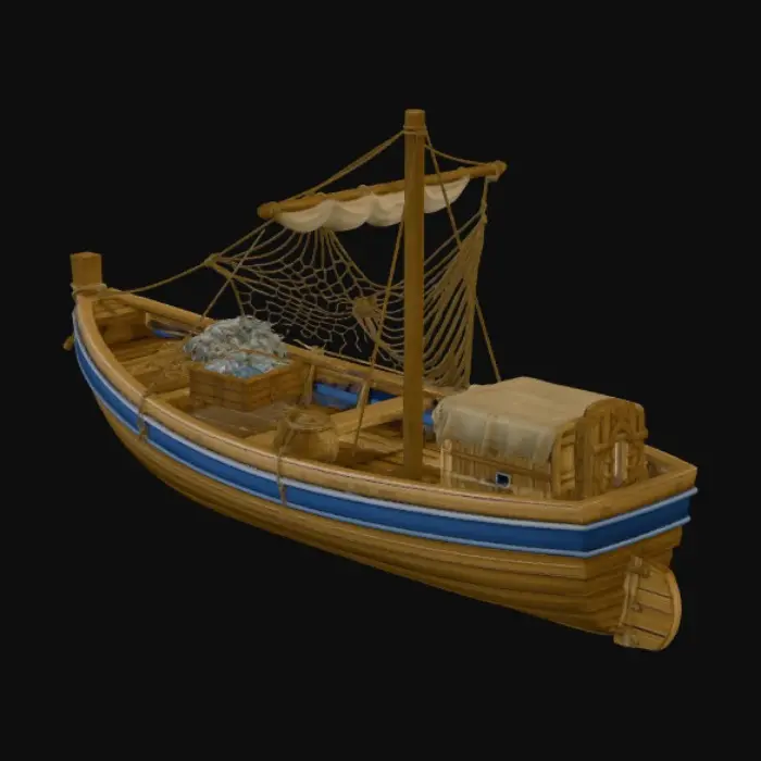 3D model for The Fishing Boat with Nets