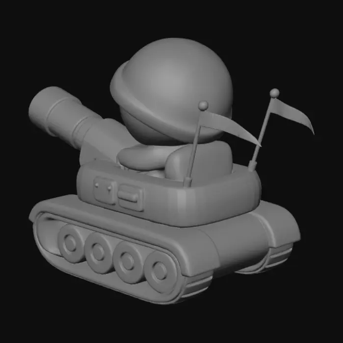 3D model for Tiny Tank Commander