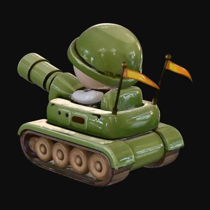 3D model for Tiny Tank Commander