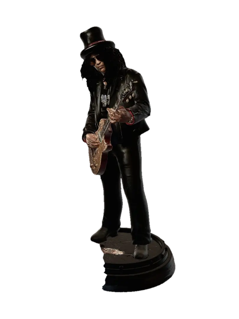 Top Hat Rock Guitarist - Rockstar 3D model, vytvořený pomocí AI