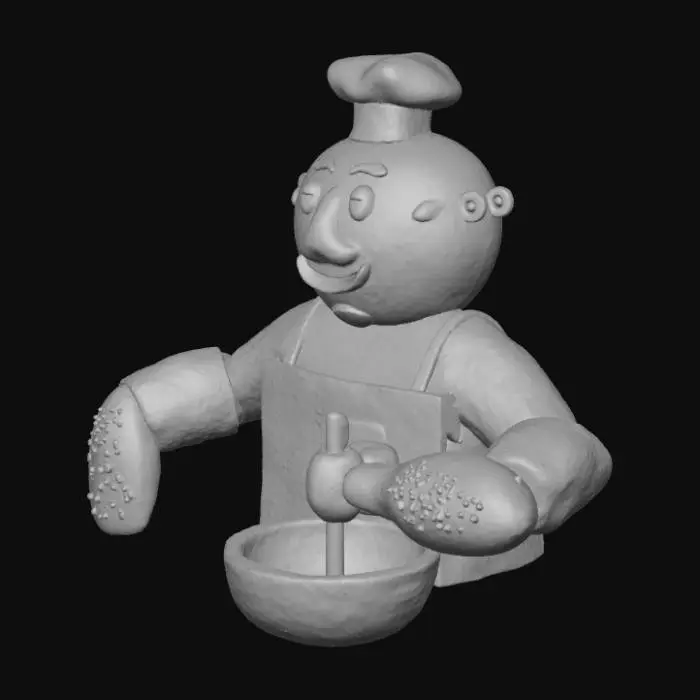 3D model for Chef Smiley Whiskers