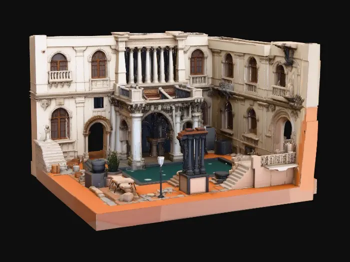 3D model for Courtyard Elegance