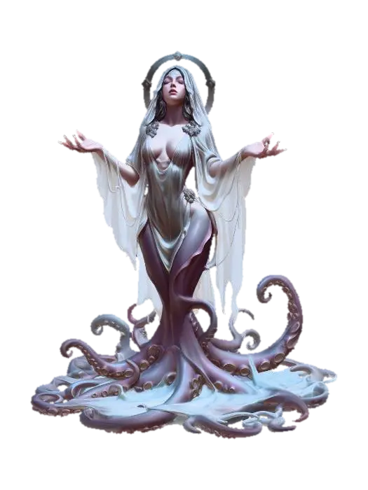 Empress of the Tides por ian+1 — miniatura de DnD personalizada criada com o Meshy AI