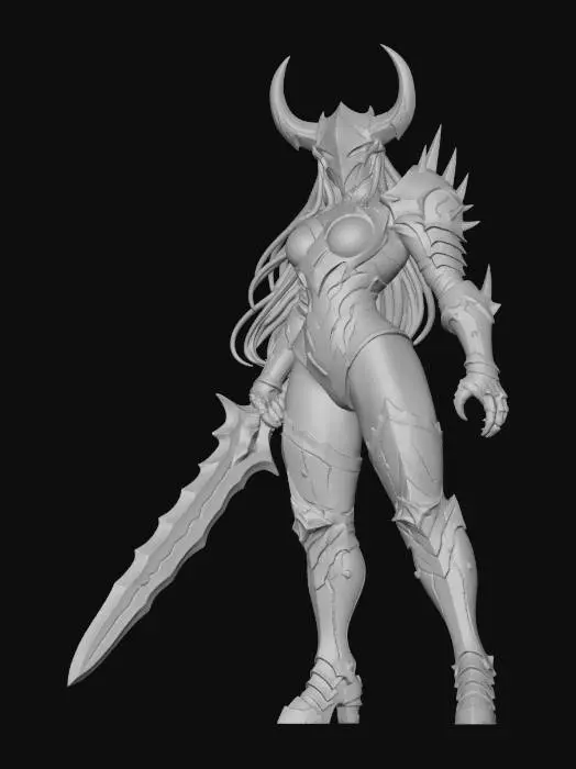 3D model for Crimson Horned Warlord