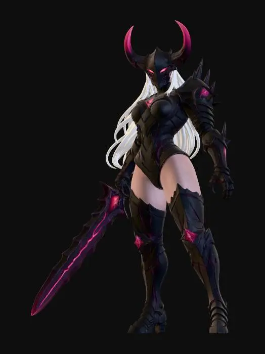 3D model for Crimson Horned Warlord