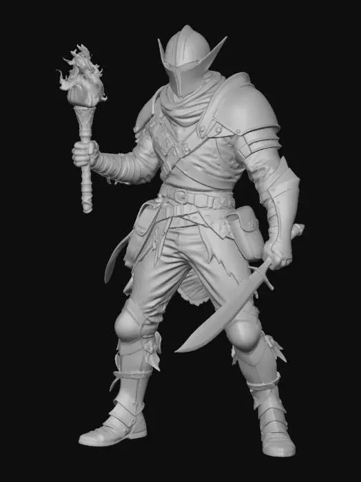 3D model for Torchbearer Goblin Knight
