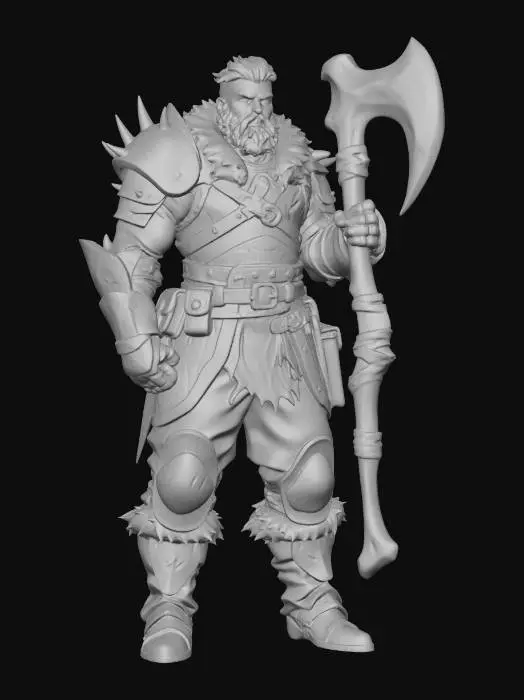 3D model for Mountain Druid Warrior