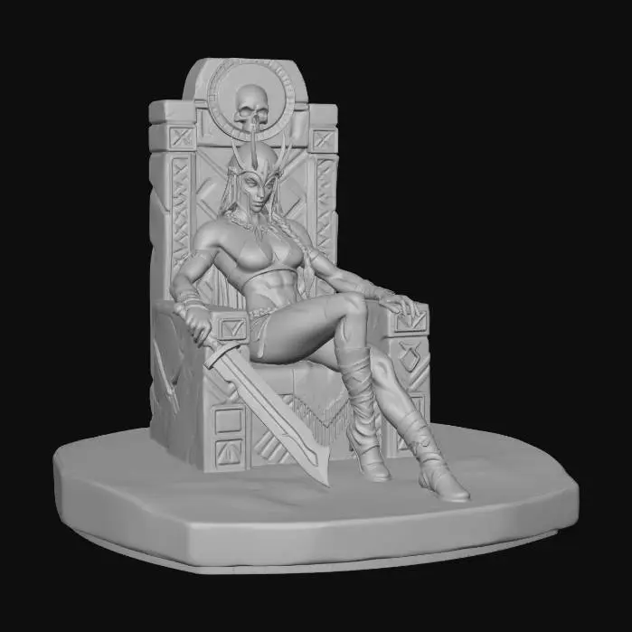 3D model for Queen of the Skull Throne