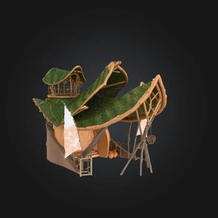 3D model for Bamboo Hut Design