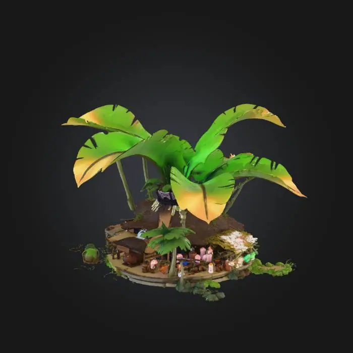 3D model for Tropical Retreat Market