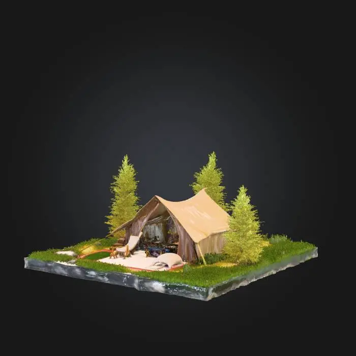 3D model for Cozy Campsite Oasis