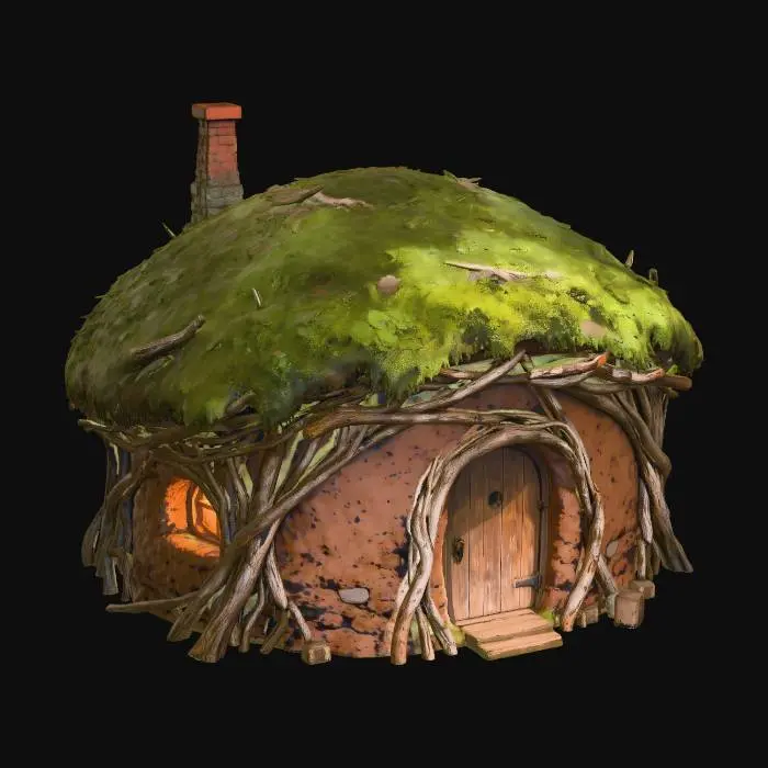3D model for Mossy Hobbit House