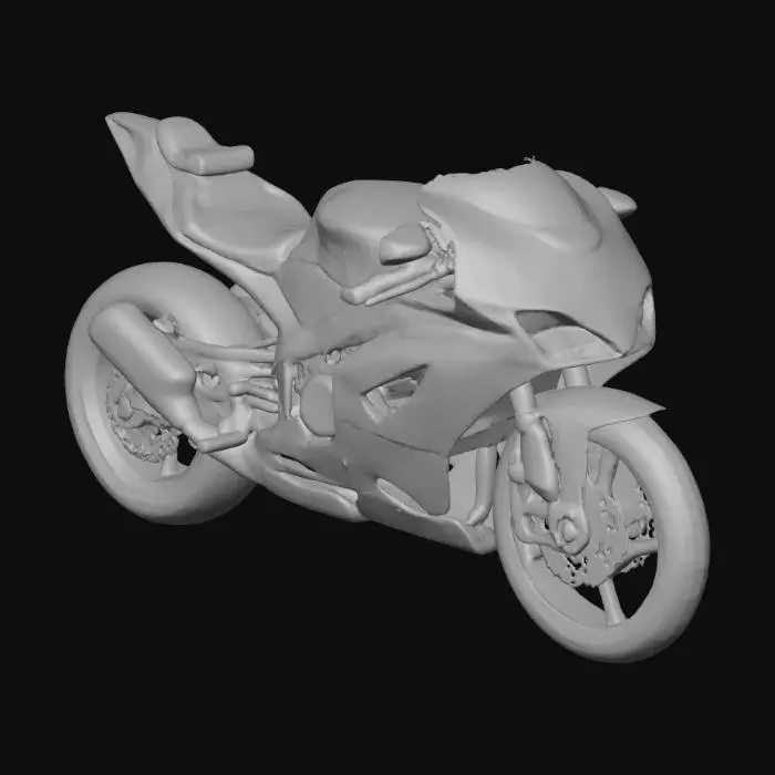 3D model for A blue sports bike