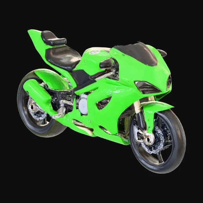 3D model for A blue sports bike