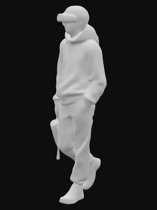 3D model for Cyberpunk citizen pedestrian