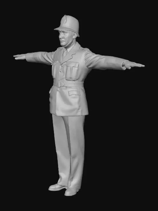 3D model for Policeman Standing Guard