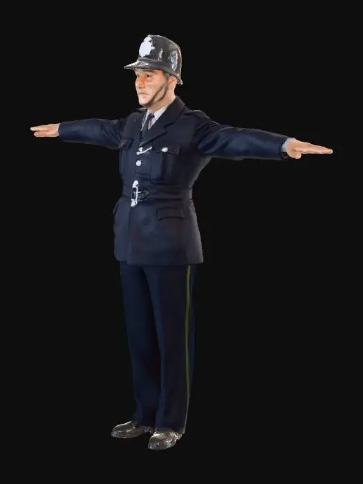 3D model for Policeman Standing Guard
