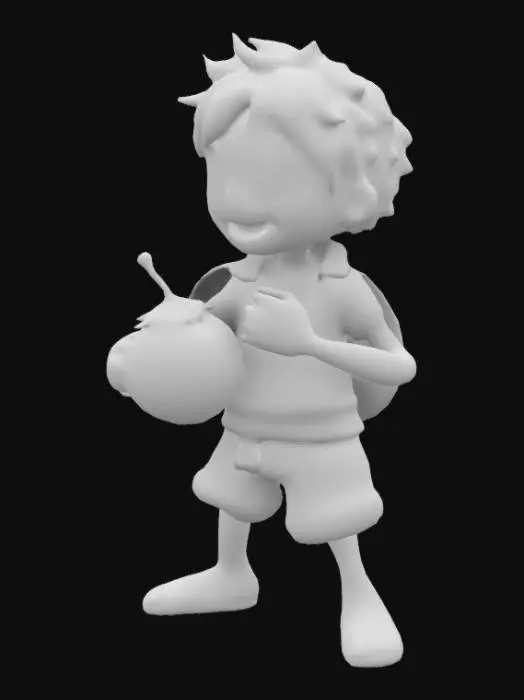 3D model for luffy eats gomu gomu no mi 