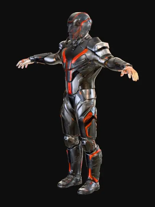 3D model for Futuristic Exosuit Design_TRON