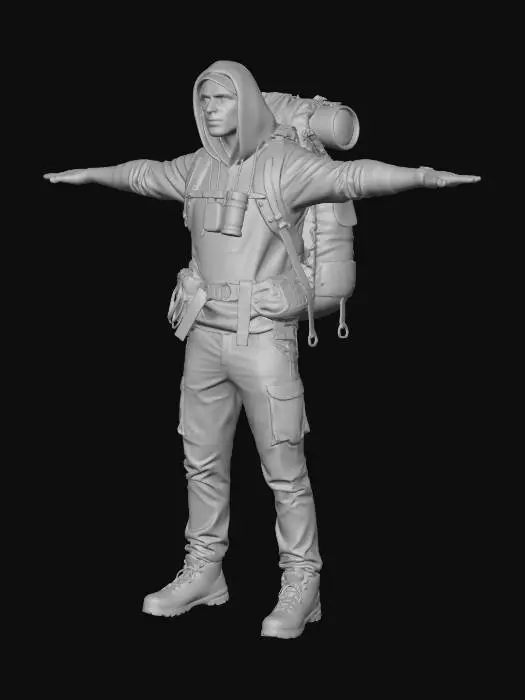 3D model for Hiker 01