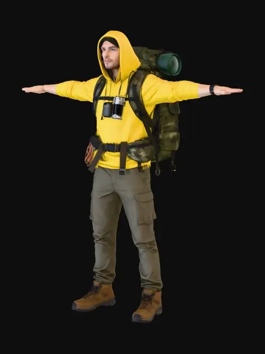 3D model for Hiker 01