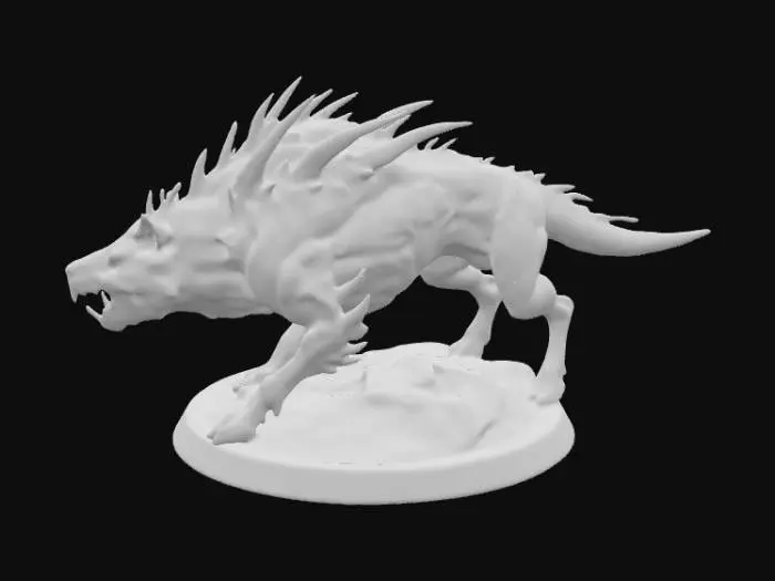 3D model for Dire Wolf with Spikes