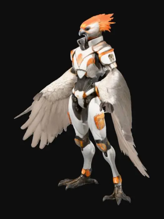 3D model for Avian Mech Warrior