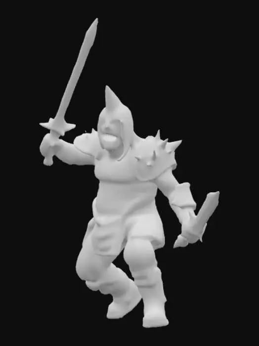 3D model for Dual-Wielding Warrior